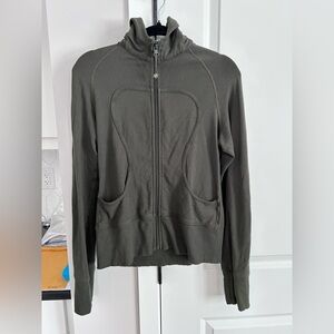 Lululemon Athletica Dark Army Green Utility Jacket/Hoodie Women’s Size 8